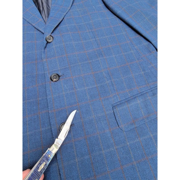 Ermenegildo Zegna Blue Wool Single Breasted Blazer Sport Coat EUR 40R - Picture 3 of 15
